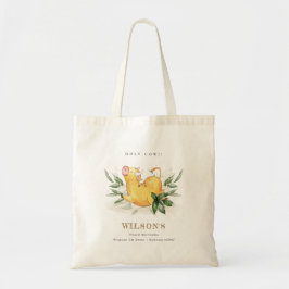 Cute Heliga Cow Farm Foliage Kids oavsett ålder Tygkasse
