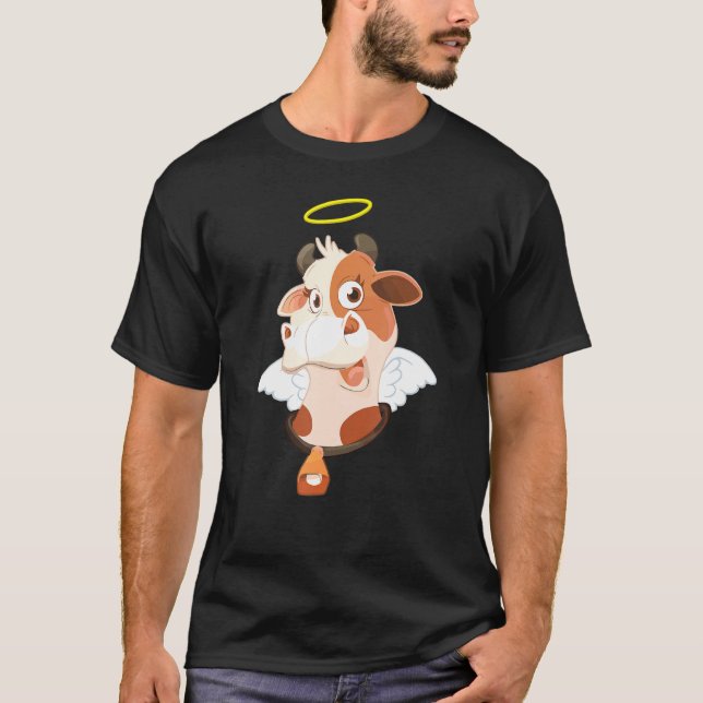 Cute Heliga Cow Himmelsk Cattle Pun Tee (Framsida)