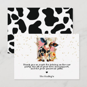 Cute Heliga Cow Party Tack Kort
