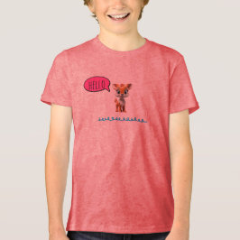Cute “Hello” Deer Kids T Shirt