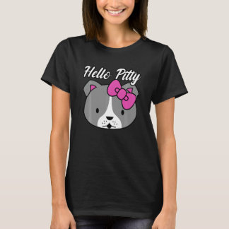 Cute Hello Pitty Love Pitbull Dog Lover Pitbull Mo T Shirt