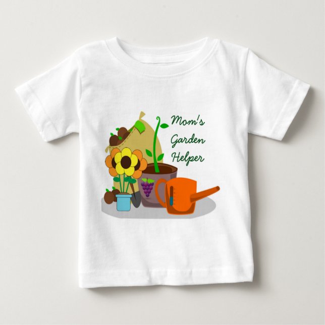 Cute Helping Mamma Garden T Shirt (Framsida)