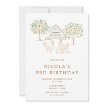 Cute Hens Farm Barn Födelsedagsfest