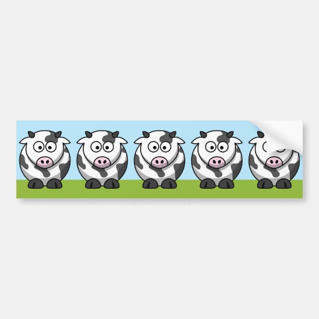 Cute Herd Bumper Sticker Bildekal (Framsidan)