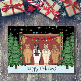 Cute Herd of Horses Glad helg Horse God jul