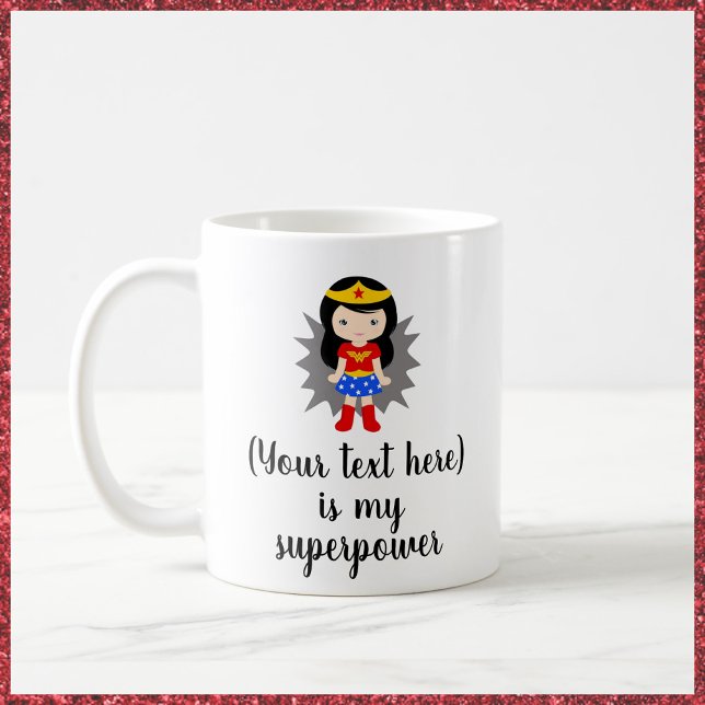 Cute Hero Superpower Coffee Mugg (Skapare uppladdad)