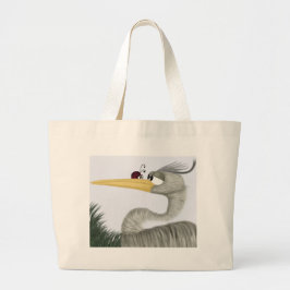 Cute Heron och Ladybug Jumbo Tygkasse