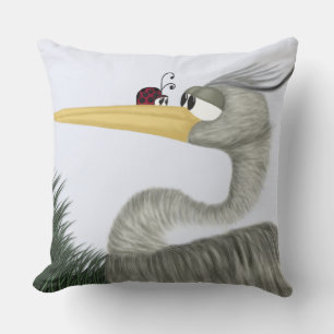 Cute Heron och Ladybug Kudde