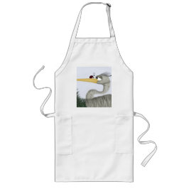 Cute Heron och Ladybug Långt Förkläde