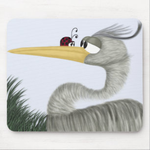 Cute Heron och Ladybug Musmatta