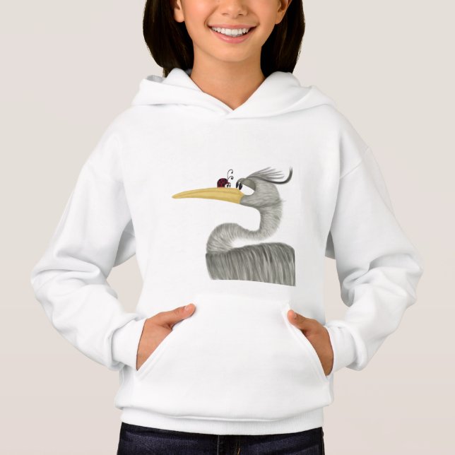 Cute Heron och Ladybug T Shirt (Framsida)