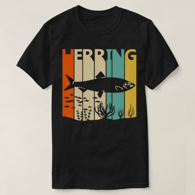 Cute Herring Safari Zoo Animal Art Pullover  T Shirt (Design framsida)