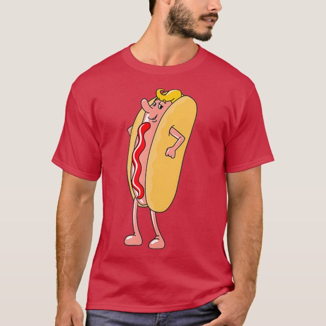Cute Hett Hund in Bun Funny Joke Sarcastic Family T Shirt (Framsida)