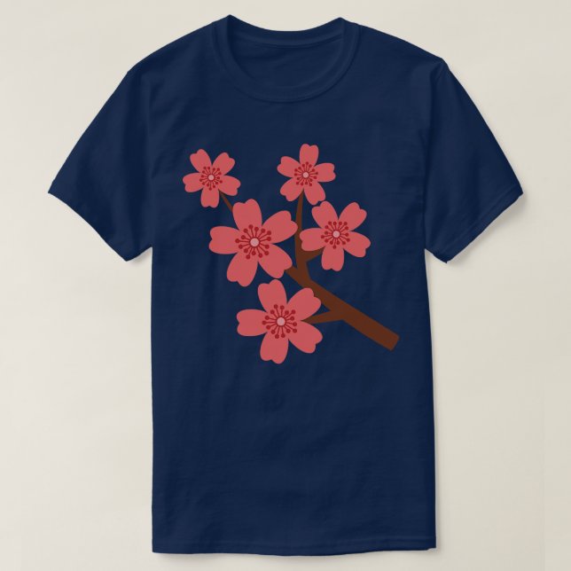 Cute Hibiscus-Blommigt T Shirt (Design framsida)