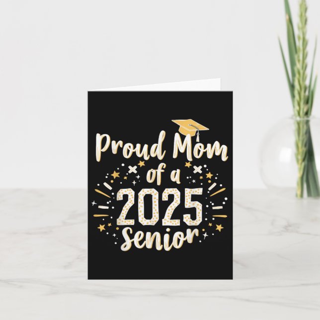 Cute High School Proud Mamma av 2025 års högsta kl Kort (Framsida)