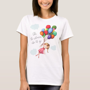 Cute High School Studenten Girl Illustration T Shirt