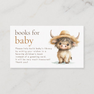 Cute Highland Cow Bokar för babyskor Tilläggskort