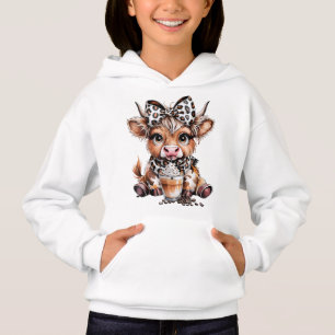Cute Highland Cow Coffee Addict Funny Drink Coffee T Shirt