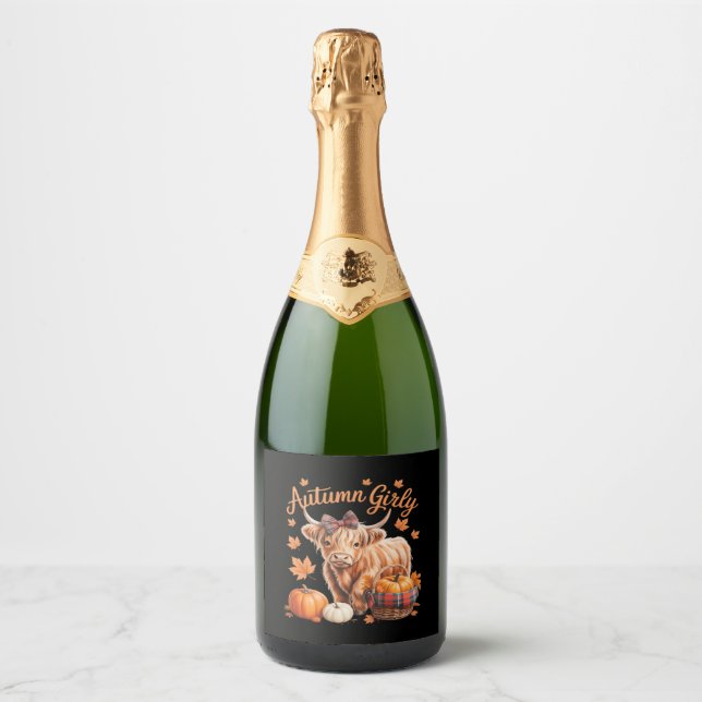 Cute Highland Cow Fall Autumn Girly Thanksgiving C (Framsida)