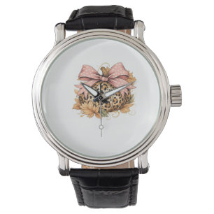 Cute Highland Cow Fall Autumn Girly Thanksgiving C Armbandsur