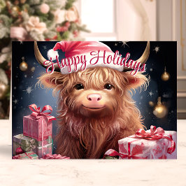 Cute Highland Cow Glad helg