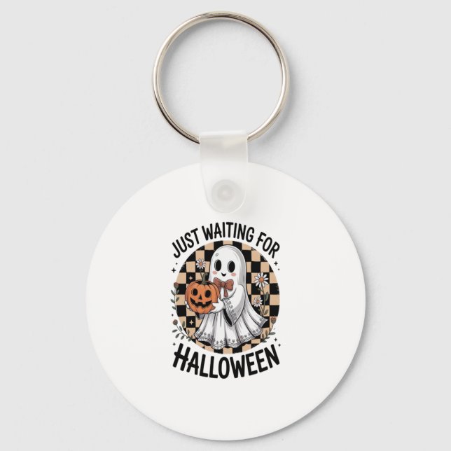 Cute Highland Cow Halloween (2) Nyckelring (Framsida)