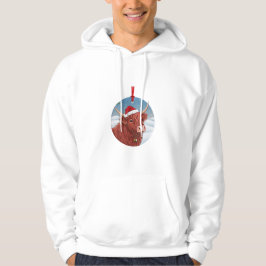 Cute Highland Cow in Santa Hat Christmas Sweatshir Hoodie