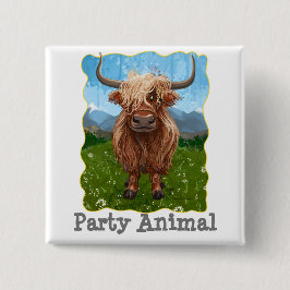 Cute Highland Cow Knapp