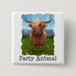 Cute Highland Cow Knapp