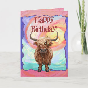 Cute Highland Cow Kort