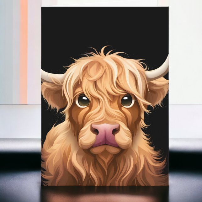 Cute Highland Cow Kort (Skapare uppladdad)