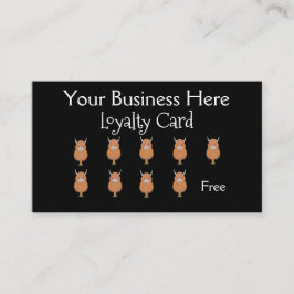 Cute Highland Cow Loyalty Lojalitetskort