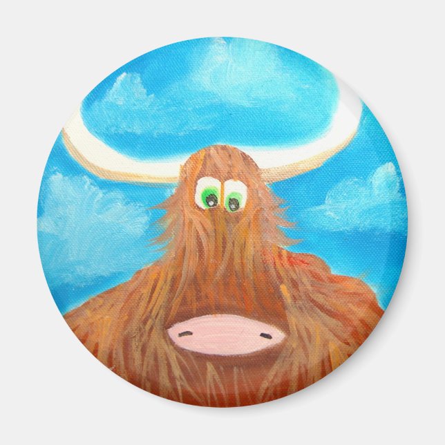 CUTE HIGHLAND COW MAGNET (Framsidan)