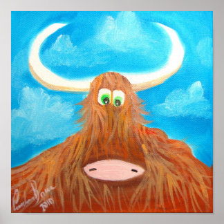 CUTE HIGHLAND COW POSTER