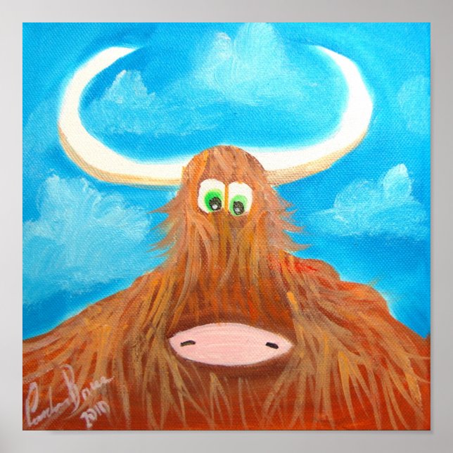 CUTE HIGHLAND COW POSTER (Framsidan)