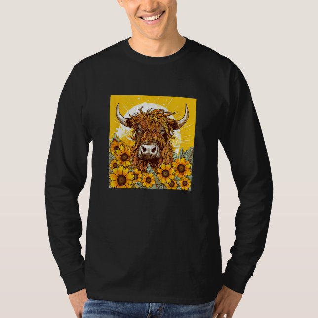 Cute Highland Cow Scotland Men Women Kids 1 T Shirt (Framsida)
