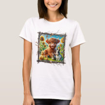 Cute Highland Cow Shirt - Mysiga Land Farm Vibes