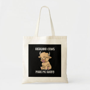 Cute Highland Cow Spirit Animal Cow Gift Messy Ha Tygkasse