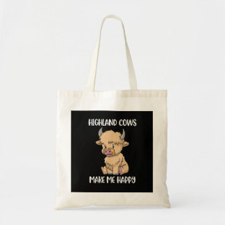 Cute Highland Cow Spirit Animal Cow Gift Messy Ha Tygkasse