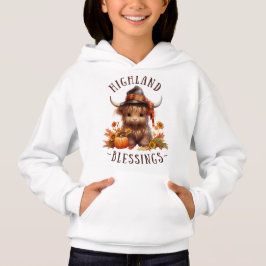 Cute Highland Cow Thanksgiving Blesses T Shirt