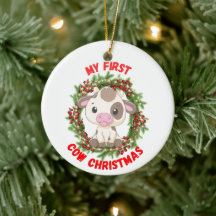 Cute Highlander Cow My First God jul