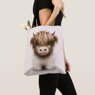 Cute Highlands Scottish Cow Tygkasse
