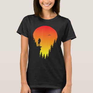 Cute Hiking Sunset Graphic Women Manar Hike Hiker T Shirt