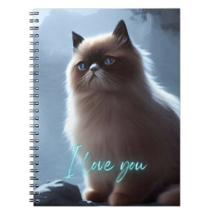 Cute Himalayan Cat I Kärlek You Journal Anteckningsbok