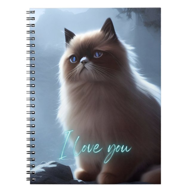 Cute Himalayan Cat I Kärlek You Journal Anteckningsbok (Framsidan)