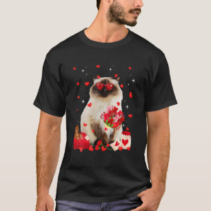 Cute Himalayan Cat Valentine Roligt Cat Pappa Cat T Shirt
