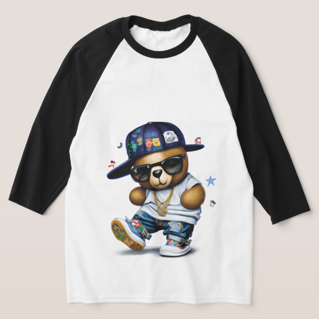 Cute hip hop nalle t shirt (Laydown)