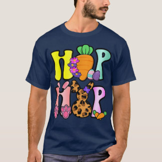 Cute Hip hop Påsk för Women Girls Leopard Bunny  T Shirt