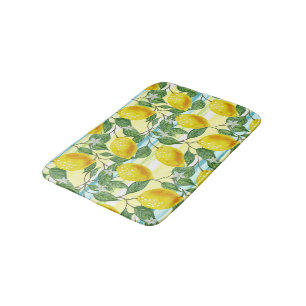 Cute Hip Tropical Summer Lemon Fruit Mönster Badrumsmatta