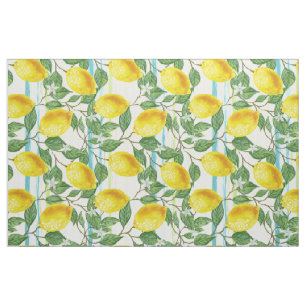 Cute Hip Tropical Summer Lemon Frukt Mönster Tyg